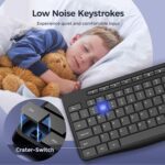 Wired Keyboard,Quiet Keyboard,Multimedia Usb Computer Keyboard,Silent Keyboardwith Low Profile Chiclet Keys,Large Number Pad,Spill-Resistant,Anti-Wear Letters,Full Size Keyboardfor Laptop,Desktop - Image 4