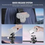 NEEWER Backpack Camera Clip Mount with Square QR Plate, Upgraded Safety Latch, Quick Release Camera Belt Clip Backpack Strap Compatible with Peak Design PD QR System Canon Nikon Sony DSLRs, GP67 - Image 8
