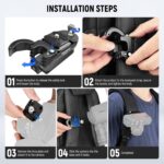 NEEWER Backpack Camera Clip Mount with Square QR Plate, Upgraded Safety Latch, Quick Release Camera Belt Clip Backpack Strap Compatible with Peak Design PD QR System Canon Nikon Sony DSLRs, GP67 - Image 9