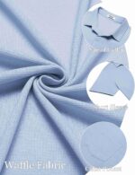 COOFANDY Men's Short Sleeve Button Down Shirt Casual Summer Beach Shirts Waffle Knit Shirt Wrinkle Free Untucked Shirt - Image 5