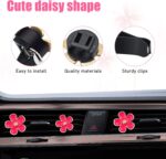6PCS Car Air Vent Clip, Daisy Flower Car Scents Air Freshener Clip with 6 Fragrance Piece, Decorative Auto Air Conditioning Clip for Women Girl, Universal Car Accessories (Rose Red) - Image 4