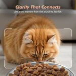 Automatic Cat Feeder with Camera - 5G WiFi Timed Cat Food Dispenser, 1080P HD Video with Night Vision, 1-15 Meals, 1-99 Portions, 2-Way Audio, Keeps Dry Food Fresh, 5L Auto Pet Feeder Also for Dogs - Image 3
