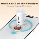 Automatic Cat Feeder with Camera - 5G WiFi Timed Cat Food Dispenser, 1080P HD Video with Night Vision, 1-15 Meals, 1-99 Portions, 2-Way Audio, Keeps Dry Food Fresh, 5L Auto Pet Feeder Also for Dogs - Image 7