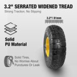 (2-Pack) BIG RED 10'' Solid Rubber Tires and Wheels, 4.10/3.50-4" Flat Free Tubeless with 5/8" Axle Bore Hole Bearings, 2.17"Offset Hub, For Truck,Wheelbarrow, Utility Cart, Dolly, Garden - Image 5