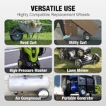 (2-Pack) BIG RED 10'' Solid Rubber Tires and Wheels, 4.10/3.50-4" Flat Free Tubeless with 5/8" Axle Bore Hole Bearings, 2.17"Offset Hub, For Truck,Wheelbarrow, Utility Cart, Dolly, Garden - Image 9