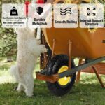 (2-Pack) BIG RED 10'' Solid Rubber Tires and Wheels, 4.10/3.50-4" Flat Free Tubeless with 5/8" Axle Bore Hole Bearings, 2.17"Offset Hub, For Truck,Wheelbarrow, Utility Cart, Dolly, Garden - Image 10