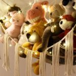 Stuffed Animal Storage Hammock Corner X-Large with LED Light - Baby Hammock Hanging Holder Plushies Net for Stuff Animals Organizer - Cute Room Decor Aesthetic Kids Toddler Nursery Bedroom Boho - Image 5