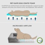 Bedsure Orthopedic Dog Bed Medium Size Dogs - Washable Medium Dog Cat Bed Waterproof, Comfort Pet Couch Sofa with Washable Removable Cover, Pets Bed with Nonskid Bottom, Grey, 28" - Image 4