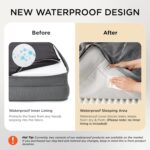 Bedsure Orthopedic Dog Bed Medium Size Dogs - Washable Medium Dog Cat Bed Waterproof, Comfort Pet Couch Sofa with Washable Removable Cover, Pets Bed with Nonskid Bottom, Grey, 28" - Image 6