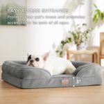 Bedsure Orthopedic Dog Bed Medium Size Dogs - Washable Medium Dog Cat Bed Waterproof, Comfort Pet Couch Sofa with Washable Removable Cover, Pets Bed with Nonskid Bottom, Grey, 28" - Image 7