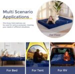 MAXYOYO Tri-Fold Mattress, 6 Inch Tufted Folding Mattress Full Foam Bed, Foldable Floor Mattress Guest Bed Mattress Topper Portable Camping Sleeping Bed with Corded Fabric, Navy, 53"x75" - Image 10