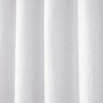 H HALSTON White Fabric Shower Curtain Hotel-Style Bathroom Decor, Water-Repellent, Machine Washable, 72x72 Inches, Elegant Spa-Inspired Look, Minimalist Modern Design - Image 5