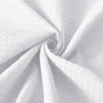 H HALSTON White Fabric Shower Curtain Hotel-Style Bathroom Decor, Water-Repellent, Machine Washable, 72x72 Inches, Elegant Spa-Inspired Look, Minimalist Modern Design - Image 6