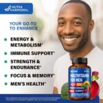 Multivitamin for Men - B-Complex | Whole Foods & Enzymes - Energy, Focus & Brain | Men's Health Complex - 46in1 Mens Multivitamin - Bioavailable & Gentle on Stomach - Made in USA - 90 Capsules, 1/Day - Image 3