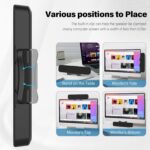 Computer Speakers for Desktop Pc, Monitor Speakers for Laptop,Pc Speakers with Loud Sound,Volume Control Easily Clamps to Monitors(USB-C to USB Adapter Included) (Black) - Image 4
