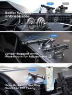 CHGeek Wireless Car Charger, 15W Fast Charging Auto Clamping Car Charger Phone Mount Phone Holder fit for iPhone 15 14 13 12 11 Pro Max Xs, Samsung Galaxy S25 Ultra S24 S23 S22, S21, S20, Cyan - Image 6