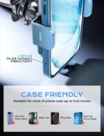 CHGeek Wireless Car Charger, 15W Fast Charging Auto Clamping Car Charger Phone Mount Phone Holder fit for iPhone 15 14 13 12 11 Pro Max Xs, Samsung Galaxy S25 Ultra S24 S23 S22, S21, S20, Cyan - Image 8