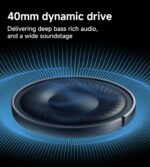 King Lucky B900 Hybrid Active Noise Cancelling Headphones, Wireless Over Ear Headphones, Bluetooth 5.4, Hi-Res Audio, Deep Bass, Comfortable Fit, with Mic, for Commuting, Travel, Home, Work, Black - Image 5