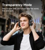 King Lucky B900 Hybrid Active Noise Cancelling Headphones, Wireless Over Ear Headphones, Bluetooth 5.4, Hi-Res Audio, Deep Bass, Comfortable Fit, with Mic, for Commuting, Travel, Home, Work, Black - Image 6