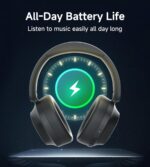 King Lucky B900 Hybrid Active Noise Cancelling Headphones, Wireless Over Ear Headphones, Bluetooth 5.4, Hi-Res Audio, Deep Bass, Comfortable Fit, with Mic, for Commuting, Travel, Home, Work, Black - Image 10