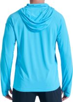 Men's Sun Protection Fishing Shirts UPF 50+ Lightweight Hoodie Long Sleeve UV SPF Hooded Shirts with Mask Rash Guard - Image 7