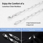 Jewlpire Italian Paperclip Chain Necklace for Women, 3mm 4mm 5mm Necklaces for Women Non Tarnish Women's Paperclip Chain Necklaces 16 18 20 22 24 26 Inch - Image 5