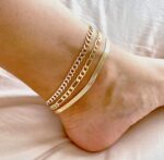 DEARMAY Gold Ankle Bracelets Set for Women Waterproof, 14K Gold Anklets for Women Cuban Link Layered Pack Jewelry Gift - Image 4