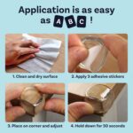 Corner Protector for Baby, Protectors Guards - Furniture Corner Guard & Edge Safety Bumpers - Baby Proof Bumper & Cushion to Cover Sharp Furniture & Table Edges - Clear and Transparent - (12 Pack) - Image 6