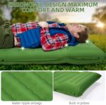 Camping Sleeping Pad, Extra Thick 5 Inch Camping Mat with Pillow Built-in Foot Pump Inflatable Sleeping Pads Compact for Camping Backpacking Hiking Traveling Tent（Green） - Image 3