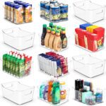 12 PACK Multi-Use Clear Plastic Storage Bins for Organizing w/ Labels - Home, Kitchen, Bathroom, Office, Pantry Cabinet Shelf Organizer Bins - SOHO Collection, RV, Fridge Organization Containers - Image 10