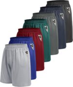 7 Pack Mens Athletic Shorts - Gym Basketball Running Workout Quick Dry Black Shorts with Pockets for Casual Performance - Image 2