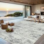 8x10 Area Rugs for Living Room - Washable Rug Modern Abstract Soft Large Neutral Non-Slip Carpet Indoor Floor Stain Resistant Thin Carpets for Bedroom Dining Room Farmhouse Nursery Home Office Grey - Image 2