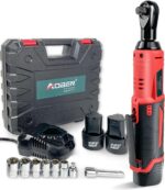 AOBEN Cordless Electric Ratchet Wrench Set, 3/8" 12V Power Ratchet Tool Kit With 2 Packs 2000mAh Lithium-Ion Battery And Charger - Image 2