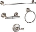 BGL Bathroom Accessory Set, Brushed Nickel Adjustable Expandable Towel Bar 4-Piece Bathroom Hardware Set Wall Mounted - Image 2