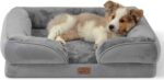 Bedsure Orthopedic Dog Bed Medium Size Dogs - Washable Medium Dog Cat Bed Waterproof, Comfort Pet Couch Sofa with Washable Removable Cover, Pets Bed with Nonskid Bottom, Grey, 28" - Image 2