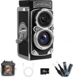 CHUZHAO Mini Retro Digital Camera - Vintage TLR Style Point and Shoot Auto Focus Vlogging Camera, Compact & Portable, 16GB Card Included, Ideal for Beginners, Teens, Kids and Adults - Image 2