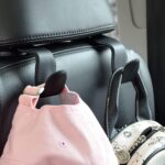 Car Hooks Universal Car Vehicle Back Seat Headrest Hanger Holder Hook Microfiber Leather & Stainless Steel for Bag Purse Cloth Drink Grocery (Black) - Image 2