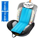 Car Seat Cooling Pad, Stroller Cooler with 2 Ice Pack for Car, Long-Lasting Cooling, Sun and Heat Shield Car Seat Cooler for Babies, Toddler, Food and Pets, Blue - Image 2