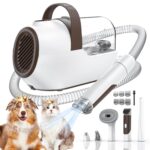 Dog Grooming Vacuum, Dog Grooming Kit with Pet Clipper Nail Grinder, 3 Suction Modes Dog Brush Vacuum with 6 Pet Grooming Tools (Brown) - Image 2