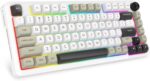 E-YOOSO Z82 Wireless Mechanical Keyboard, 3-Modes 81 Keys Compact, 75% Gasket Hot Swappable RGB Gaming Keyboard with Dedicated Knob Control and Sound Absorbing Pads, PBT Keycaps - Image 2