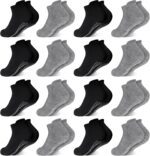 ELUTONG Toddler Baby Socks with Grips 16 Pack Non Slip Ankle Grip Socks for Infant Baby Kids Girls Boys - Image 2