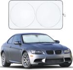 EcoNour Car Windshield Sunshade | Blocks 99% Heat & Keeps Interior Cool | Universal Fits Cars, SUVs, Trucks | Automotive Sun Screen, Visor & Car Accessories for Summer | Medium (64x32 Inches) - Image 2