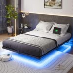 Full Size Modern Floating Bed Frame with Smart LED Lights, USB Charging Station, Sturdy Metal Platform, No Box Spring Needed, and Easy Assembly - Image 2