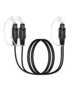 GELRHONR 1 in 2 Out Digital Optical Audio Splitter, Toslink Fiber Optic Splitter with Dust Caps for TV, DVD, HDTV, Home Theater, Sound Bar, Amplifier (1M Male) - Image 2