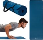 Gaiam Essentials Thick Yoga Mat Fitness & Exercise Mat with Easy-Cinch Yoga Mat Carrier Strap, 72"L x 24"W x 2/5 Inch Thick - Image 2