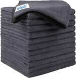 HOMEXCEL Microfiber Cleaning Cloth 12 Pack, 12.5 x 12.5 inch Microfiber Towels for Cars, Ultra Absorbent Car Washing Cloth, Lint Free Streak Free Cleaning Rags for Car, Kitchen, and Window (Grey) - Image 2
