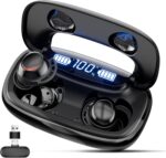 IAMJOY Wireless Gaming Earbuds, 20ms Low Latency, Gaming Earbuds with LED Display, 90H Play Time, 2.4GHz & Bluetooth, Game Earbuds with Mic Compatible with Meta Quest, PS5/4, VR, Switch, PC - Image 2