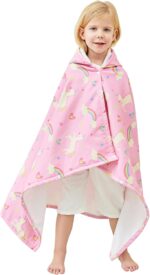 Kids Bath Hooded Towels, Kids Beach Towel for Boys Girls Super Soft and Absorbent, Beach | Pool | Bath | Swim Towels for Baby Kids Ages 0-8, 30X50 in, Unicorn - Image 2