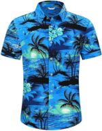 Men's Hawaiian Shirt Tops Vintage Short Sleeve Button Down Beach Shirt Male Tropical Floral Summer Pullover Party Holiday - Image 2