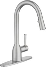 Moen Adler Spot Resist Stainless One-Handle High Arc Pulldown Kitchen Faucet with Power Clean, 87233SRS - Image 2